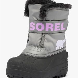 Sorel Kids Gray and Black Snow Boots